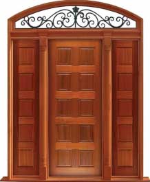 10 panel: double door + sidelight on right