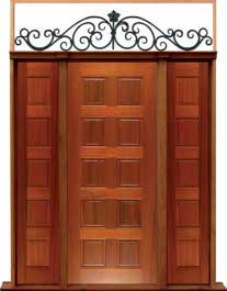 10 panel: double door + sidelight on right