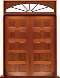 10 panel: double door + sidelight on right