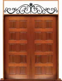 10 panel: double door + sidelight on right
