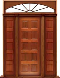 10 panel: double door + sidelight on right