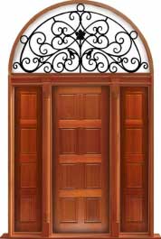 8 panel: double door + sidelight on right
