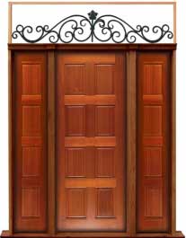 8 panel: double door + sidelight on right