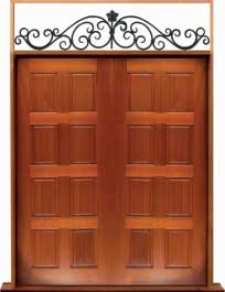 8 panel: double door + sidelight on right