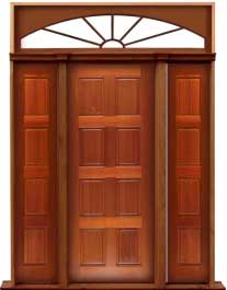 8 panel: double door + sidelight on right