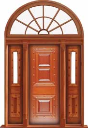 mediterranean: single door + sidelight on left
