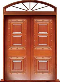 mediterranean: single door + sidelight on left