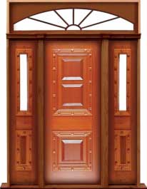 mediterranean: single door + sidelight on left