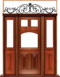 queen anne: single door + sidelight on right
