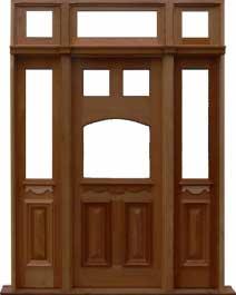 queen anne: single door + sidelight on right
